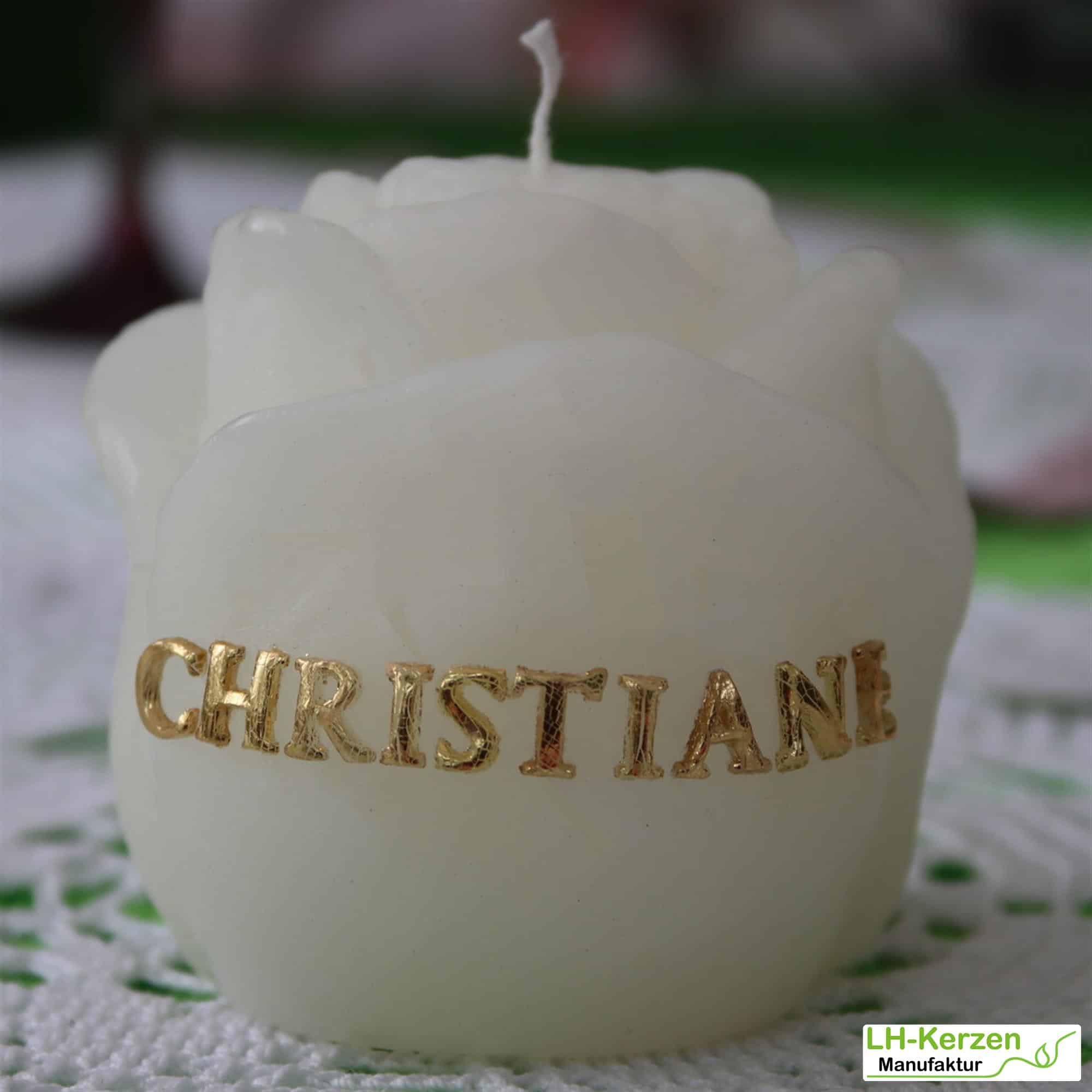 Kerzenbeschriftung Beschriftete Kerze